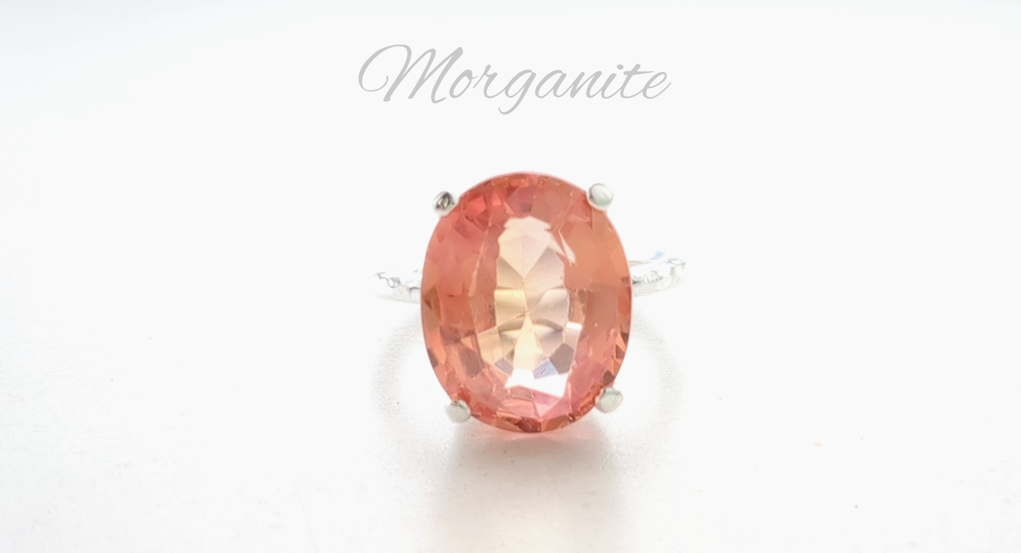 新作 『Morganite』世界でひとつ天然石リングsv925
