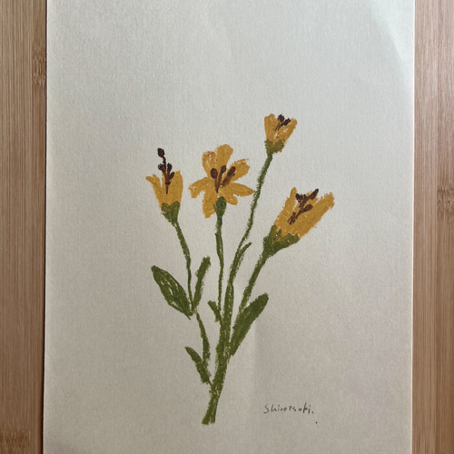 原画】花の絵ー深みのある黄色のお花 絵画 crystal empty 通販