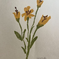 原画】花の絵ー深みのある黄色のお花 絵画 crystal empty 通販