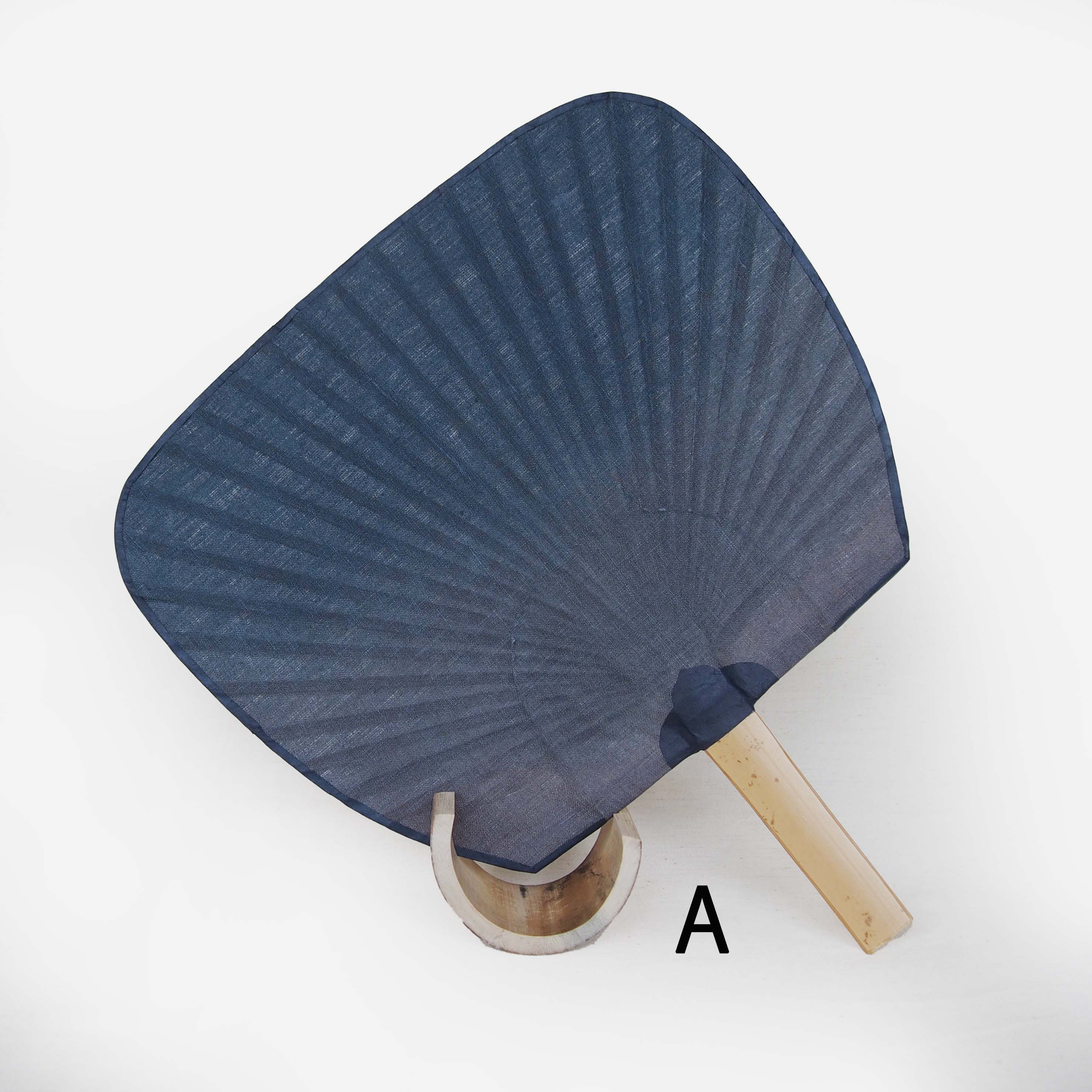 藍染め竹製うちわ《楕円大》麻/日本の夏2026