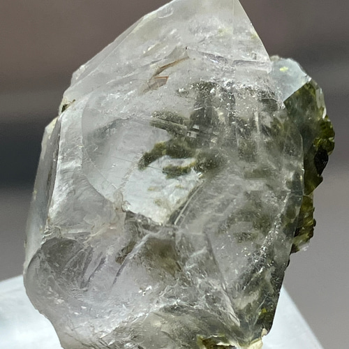 水草 涼 エピドートinクォーツ ⑥ 緑簾石入り水晶 Epidote in Quartz