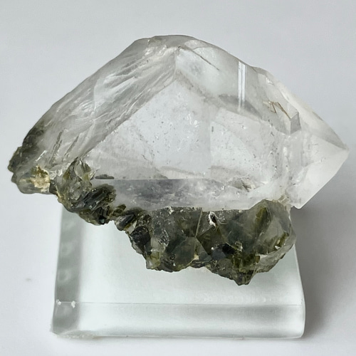水草 涼 エピドートinクォーツ ⑥ 緑簾石入り水晶 Epidote in Quartz