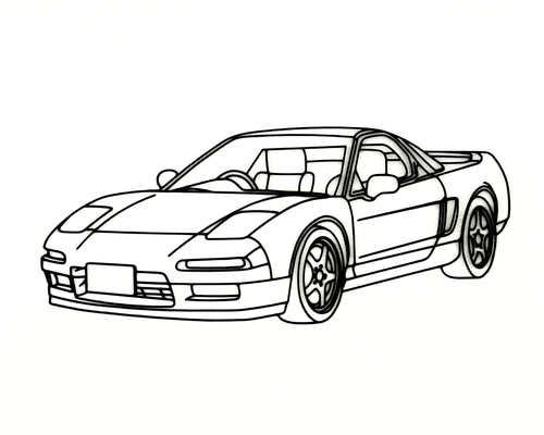 ホンダ NSX ウォールプレート ウォールアート ワイヤーアート風 自動車