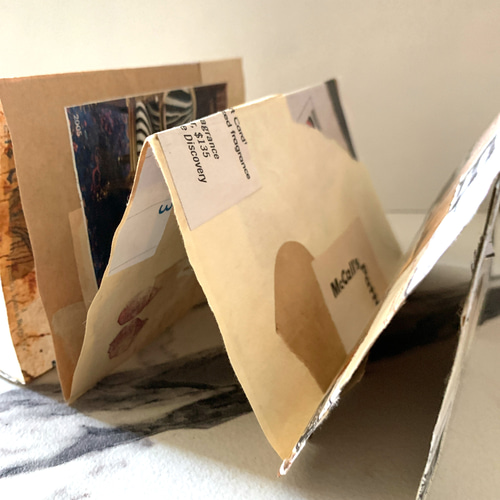 アート⭐︎ジャンクジャーナルブック3冊&リメイクコラージュ封筒の