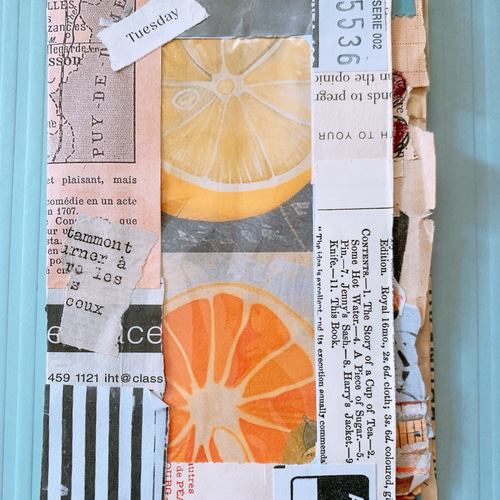 アート⭐︎ジャンクジャーナルブック3冊&リメイクコラージュ封筒の