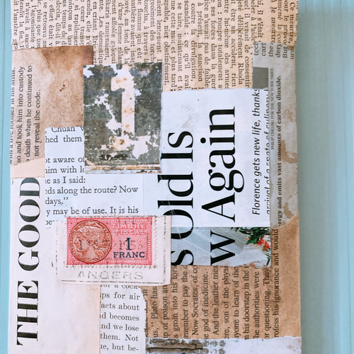 アート⭐︎ジャンクジャーナルブック3冊&リメイクコラージュ封筒の