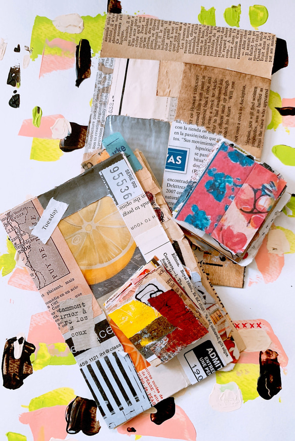 アート⭐︎ジャンクジャーナルブック3冊&リメイクコラージュ封筒