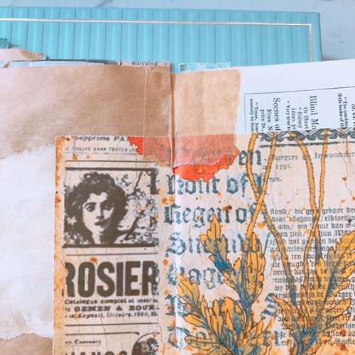 アート⭐︎ジャンクジャーナルブック3冊&リメイクコラージュ封筒の