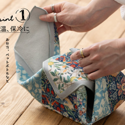 ウィリアムモリス柄 新感覚 ラクラク手間なし くっつく風呂敷 JB-CLOTHES4040 2枚目の画像