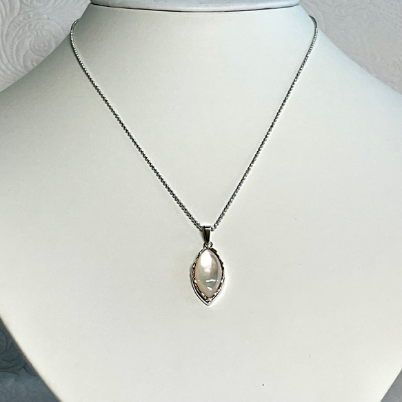 シロチョウ貝 SILVER ペンダント No.5340 ネックレス