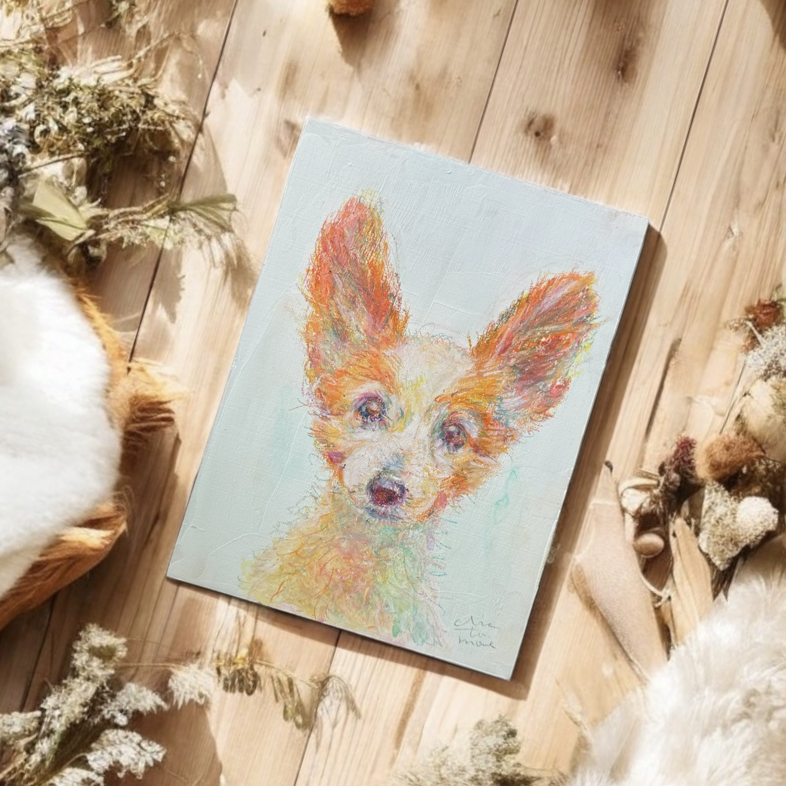 うちの子イラスト　ペット似顔絵　ペットイラスト　オーダーイラスト　うちの子肖像画　世界で一枚のオリジナルイラスト