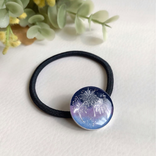 花火の季節 レジン ヘアゴム 花火の季節 レジン ヘアゴム