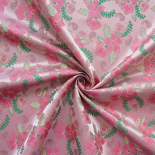 長さ1m ジャガード生地 大判 花柄 ピンク 綺麗 上品 布 きじ 色織 手芸