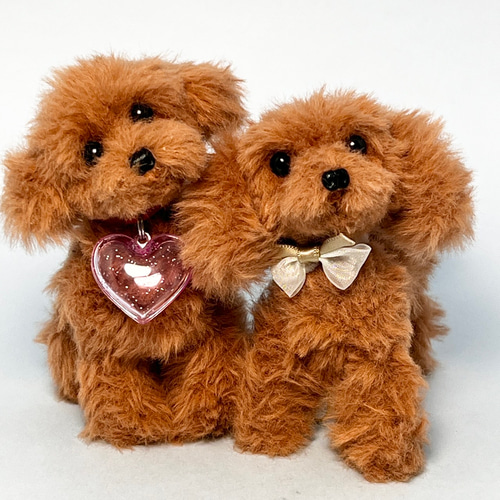 ⭐︎専用ページ　　モールドール　わんちゃん　ふわふわ茶色 ふわふわモールドール犬】トイプードル2 その他置物 ok&ok 通販