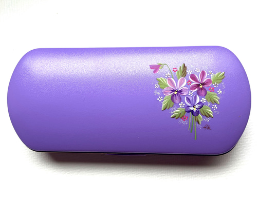 救急3点セット　口紅リップケース　メガネケース　薔薇　手描き　トールペイント 名入れ無料♪薔薇のメガネケース♪手描き♪トールペイント