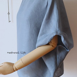 くすみブルーリネンのゆるプル 9枚目の画像