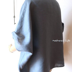 くすみブルーリネンのゆるプル 10枚目の画像