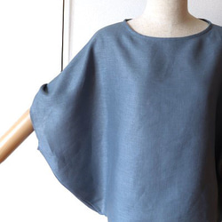 くすみブルーリネンのゆるプル 7枚目の画像