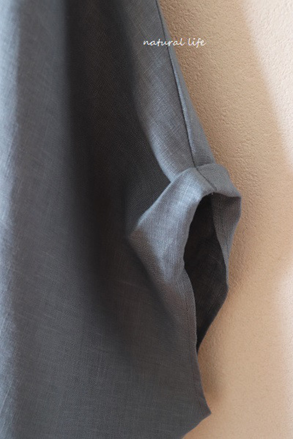 くすみブルーリネンのゆるプル 4枚目の画像