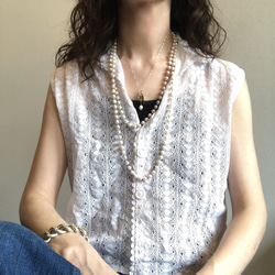 シルバーパールネックレス120cmナバホパールネックレスsilver925 シルバーパールネックレス120cm silver925 ナバホパール
