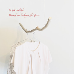 流木インテリア 1ｍサイズのシンプルな流木のハンガーラック 北欧 衣装掛け ハンギング 吊り下げ ハンガーポール N97 3枚目の画像