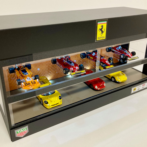1/43展示14台可能・エナメルタイル2・2層式ディスプレーBOX/ネオジオラマ 1/43展示14台可能・エナメルタイル2・2層式ディスプレーBOX