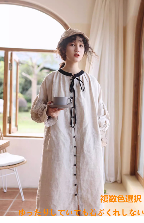 森系レトロ文芸婦人服2025新型秋服日系綿麻人形スカート太ったmmサイズ