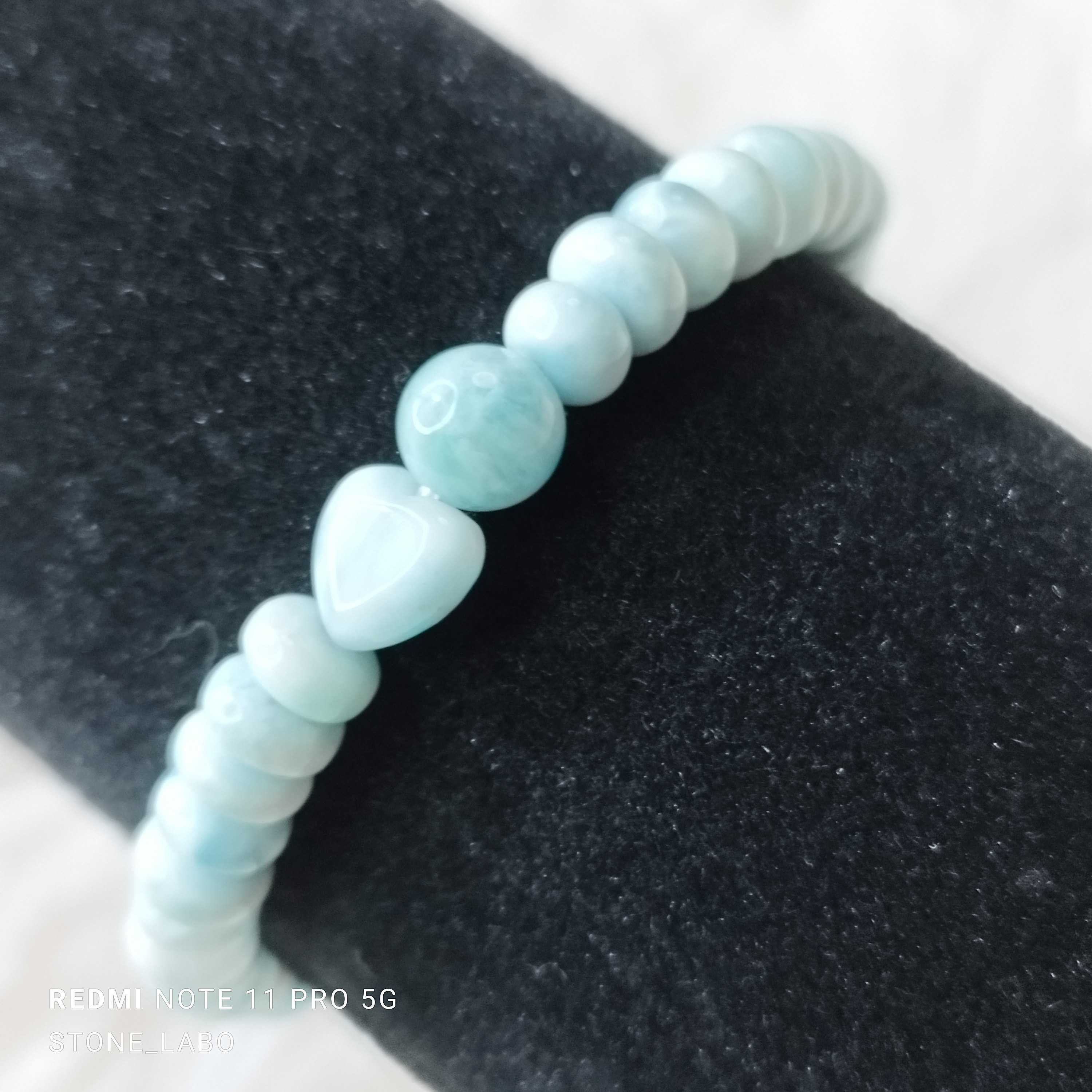 3種のラリマーブレスレット