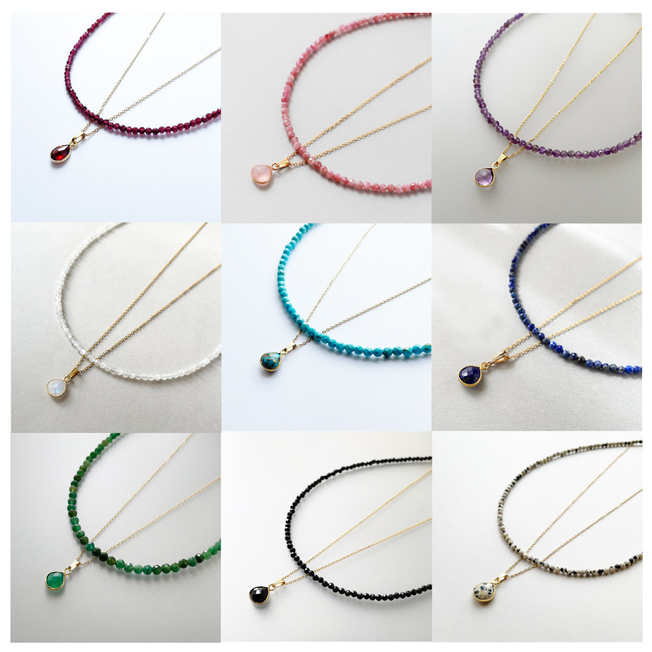 【選べるセット!/送料無料】天然石のネックレスセット カラーオーダー2025 人気セット 選べるカラー ビーズネックレス 4,964円
