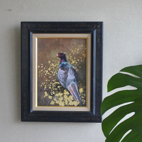 キジの油絵F4額入り 絵画 mimoza 通販 19558795｜Creema(クリーマ)