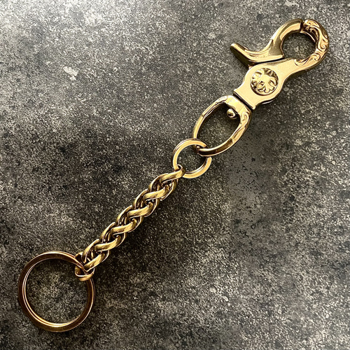 creema真鍮 メンズ キーチェーン キーリング キーホルダー ブレイド