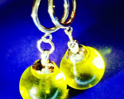 ♥ガラスドーム　樹脂イヤリング 2f55d726ffb414076d4dd9205279da
