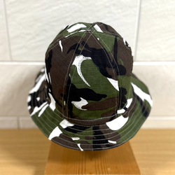 Cottonリップストップ迷彩☆カモフラージュ☆バケットハット☆国産☆帽子☆ユニセックス☆男女兼用☆60cm 4枚目の画像