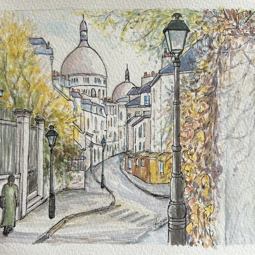 M▽モーリス ユトリロ モンマルトルのサクレカール 油絵 (37882) M▽モーリス ユトリロ モンマルトルのサクレカール 油絵 (37882