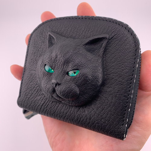 猫財布3色ふちどり 『ブリティッシュショートヘア』 その他ミニ財布