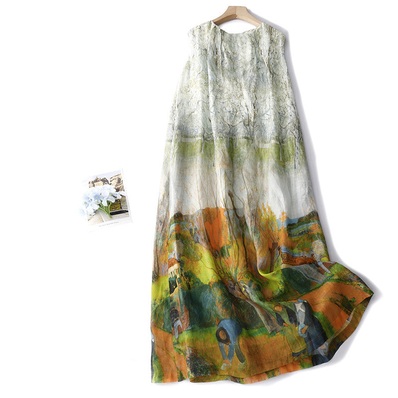 夏の丸首ノースリーブワンピース  返品・交換可】品質最優先25-181