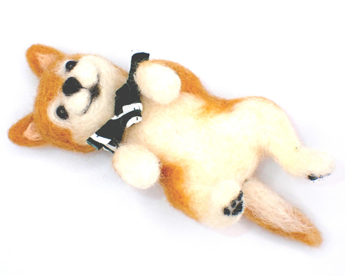 へそ天柴犬さん！ 羊毛フェルト ゆきみ大福堂 通販 19559749｜Creema