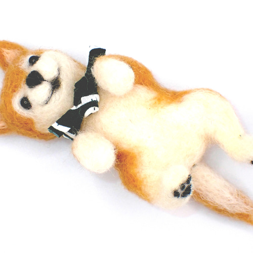 モールアート☆柴犬☆へそてん へそ天柴犬さん！ 羊毛フェルト ゆきみ大福堂 通販 19559749｜Creema