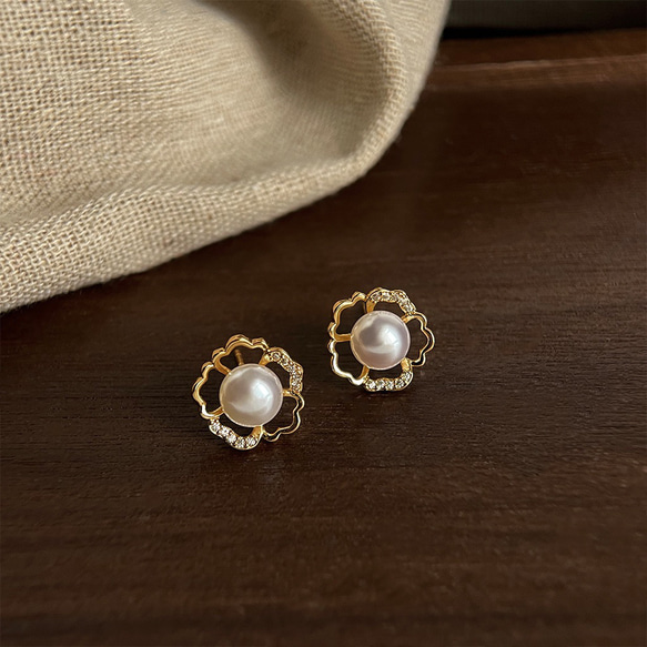 ピアス　パール　ゴールド K18 ゴールデンパールピアス – I&JEWELRY