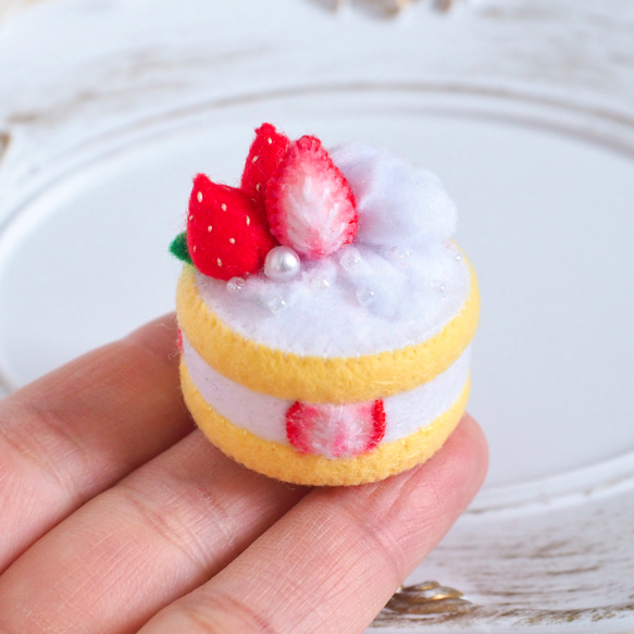 いちごのショートケーキ フェルトケーキ プチガトー ミニケーキ