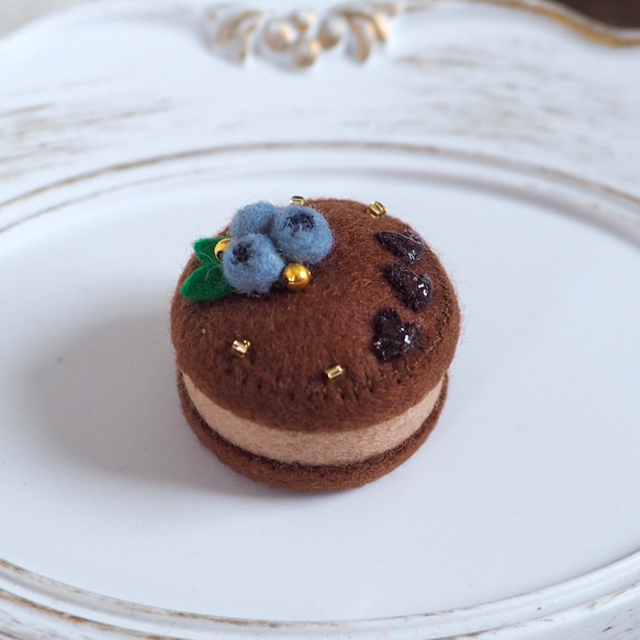 ハートソースのチョコケーキ｜フェルトケーキ・プチガトー・ミニケーキ