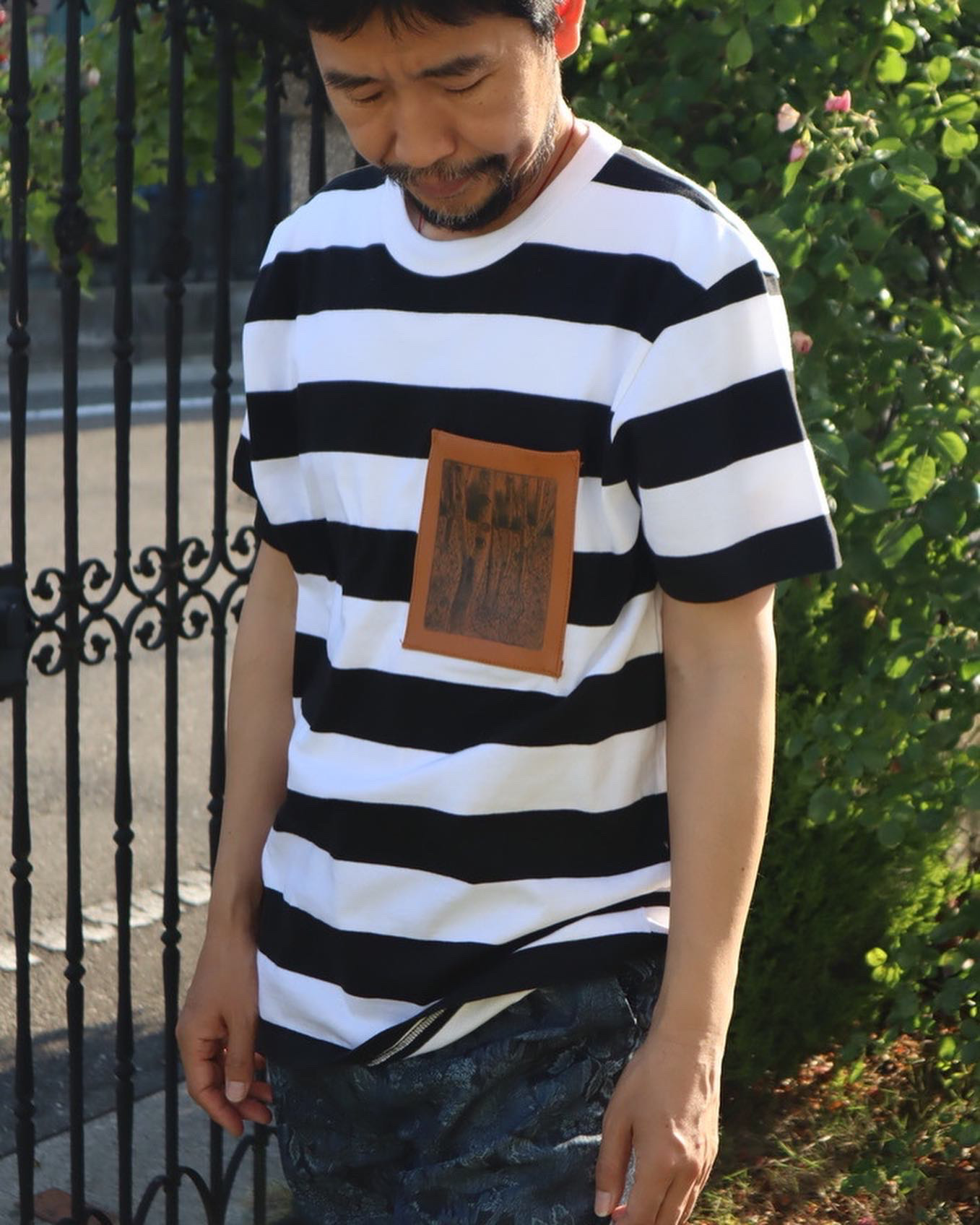 Art Border Tshirtsーすぐ発送ー白樺の森-Lサイズ