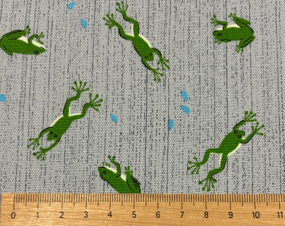 カエル柄生地　yuwa 4枚目の画像