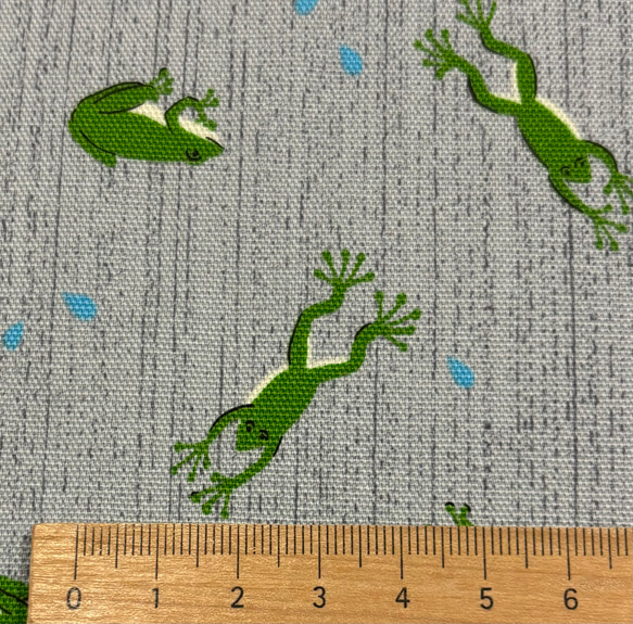 カエル柄生地　yuwa 3枚目の画像