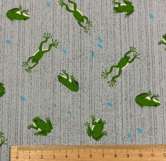 カエル柄生地　yuwa 2枚目の画像