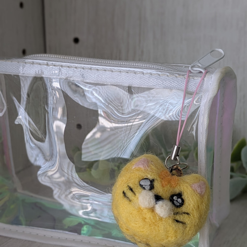羊毛フェルト ストラップ ゴロリンにゃんカロン ネコストラップ おれん