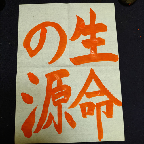 ぶうさん　JA共済書道コンクール　半紙見本 sale！令和7年度 JA共済書道コンクール 半紙の部 生命の源 小6
