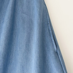 スクエアカットのジャンパースカート * Soft Denim Light Blue * 8枚目の画像