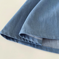 スクエアカットのジャンパースカート * Soft Denim Light Blue * 9枚目の画像