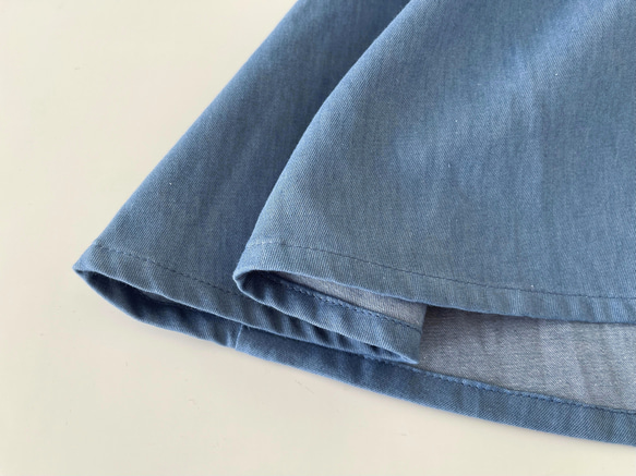 スクエアカットのジャンパースカート * Soft Denim Light Blue * 9枚目の画像